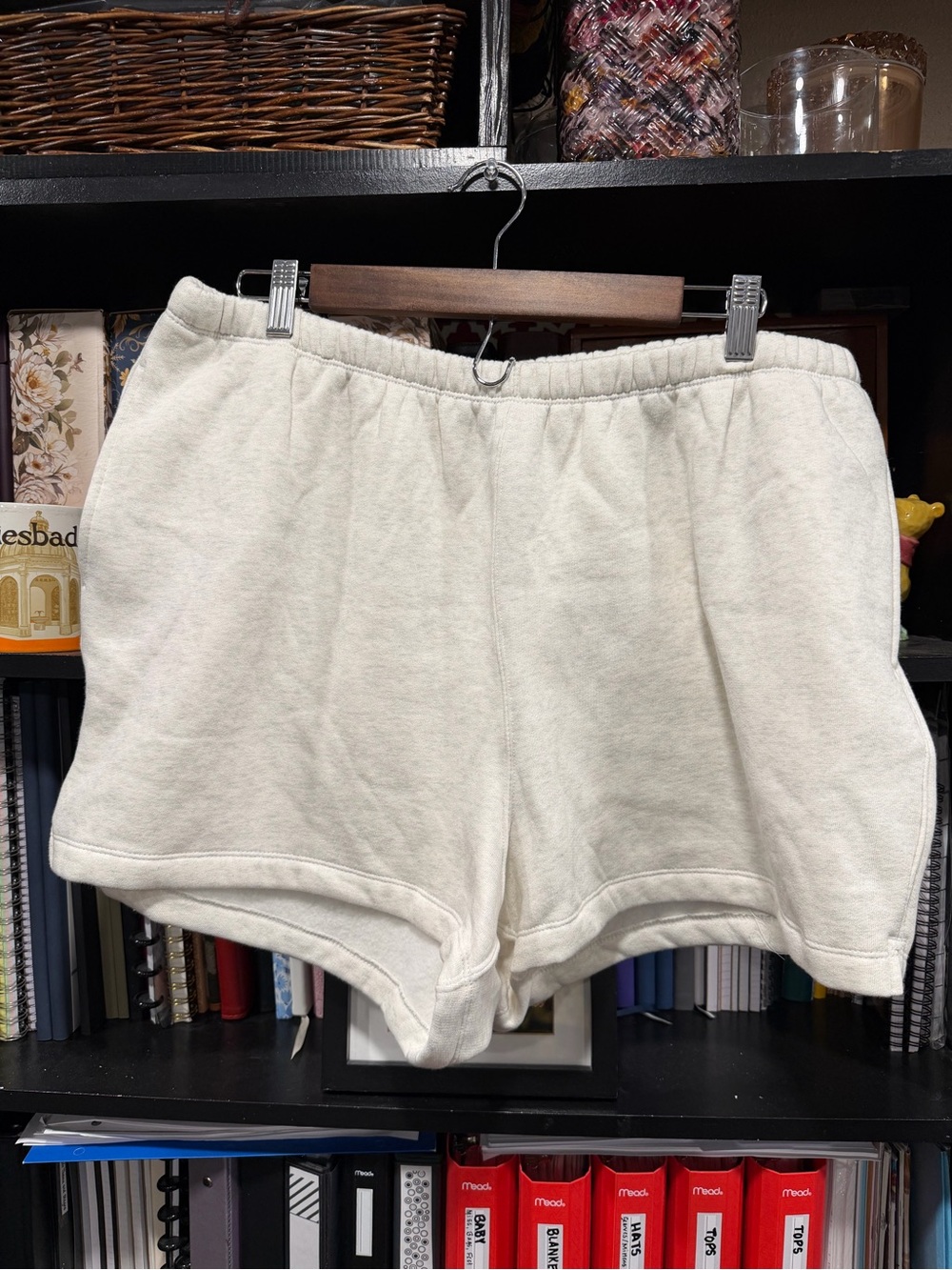 wild fable Cream Elastic-Waist Athletic Shorts